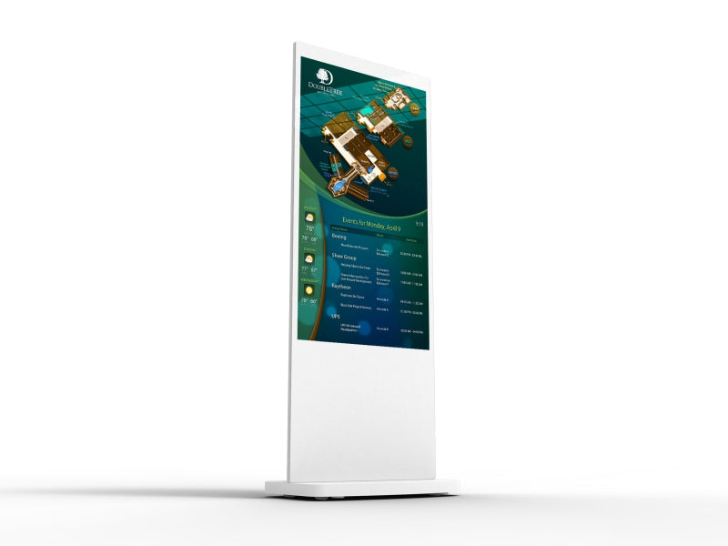 Freistehende digitale Infostele mit Multi-Touchscreen 55 Zoll - modularedisplays.com