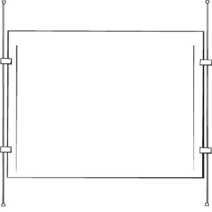 Seilsystem Kit Decke/Boden 1 x A4 - modularedisplays.com