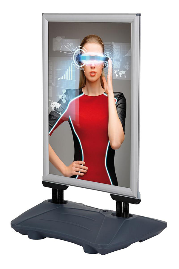 Outdoor Kundenstopper WindPro® PLUS DIN A1 I Modulare Displays – Mobile ...